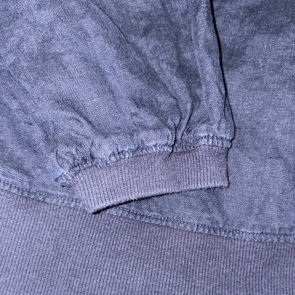 Gently Loved 100% Linen Tommy Hilfiger Navy Long Sleeve Blouson Beautiful - Picture 3 of 12